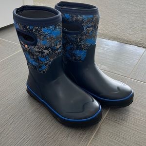 Boys BOGS kids snow boots grasp handles blue navy -22F